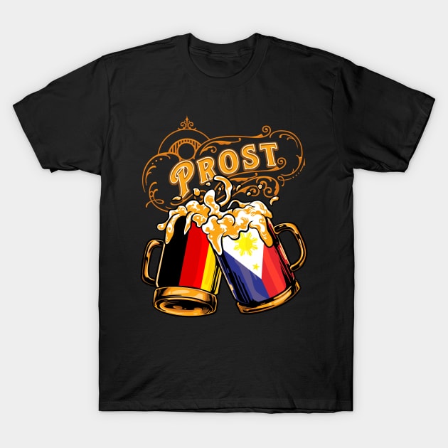 Oktoberfest Wiesn Prost Deutschland - Philippines Tshirt T-Shirt by TonTomDesignz